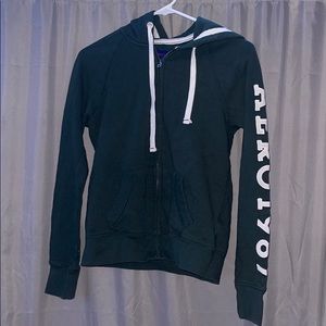 Aeropostale dark green zip up